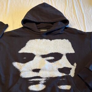 HypeDept Black Graphic Hoodie - White Double Face Print , S , $32